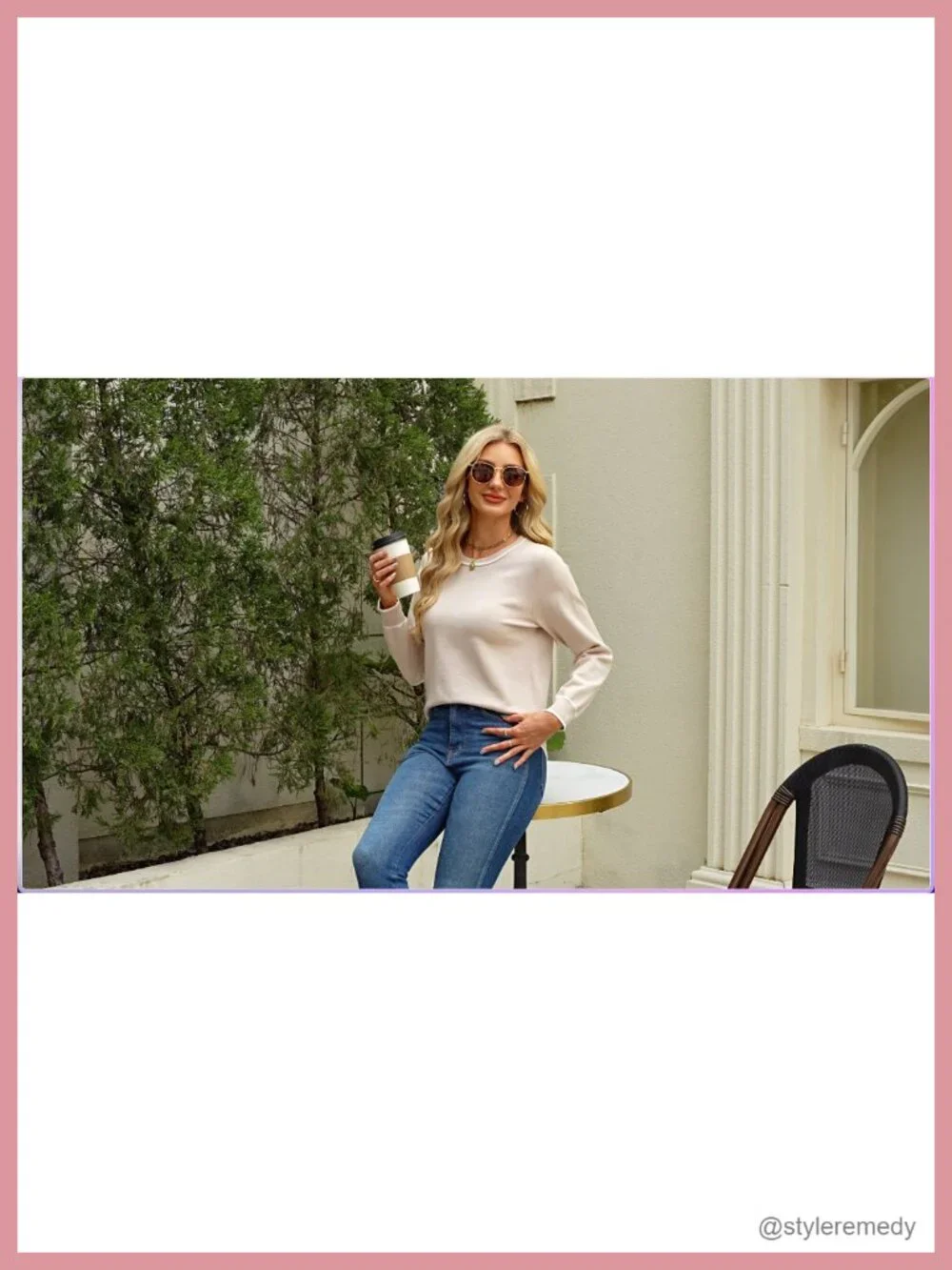 Women's Long Sleeve Crew Neck Pullover Sweater, Soft Ribbed Knit Top,